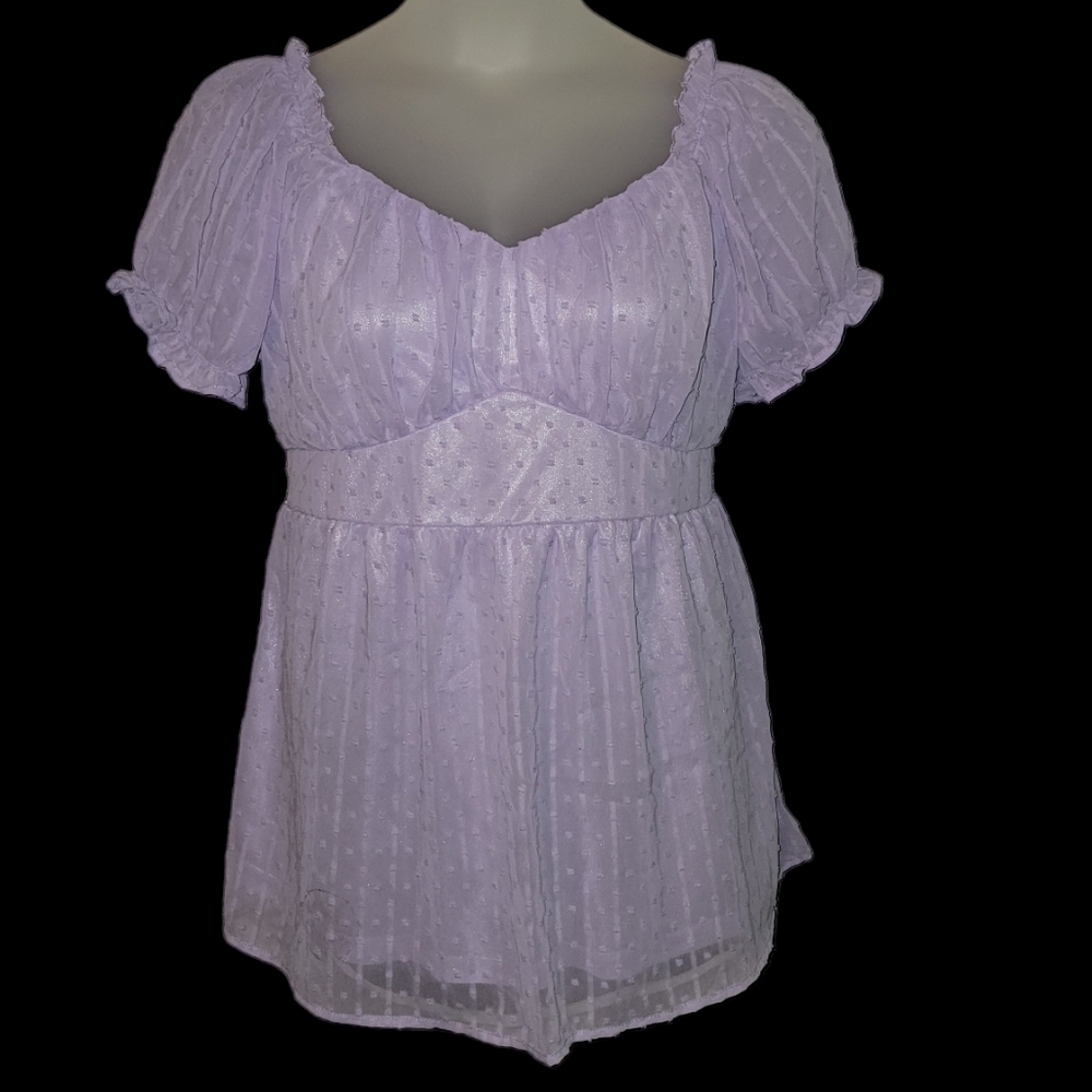 Maacie L lavender blouse